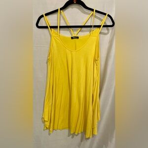 Yellow Strappy Tank Top